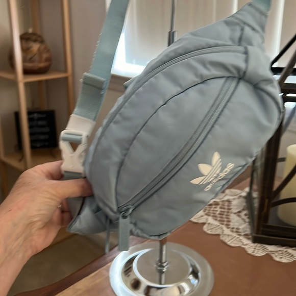 adidas Handbags - Adidas powder blue Fanny pack or sling GUC